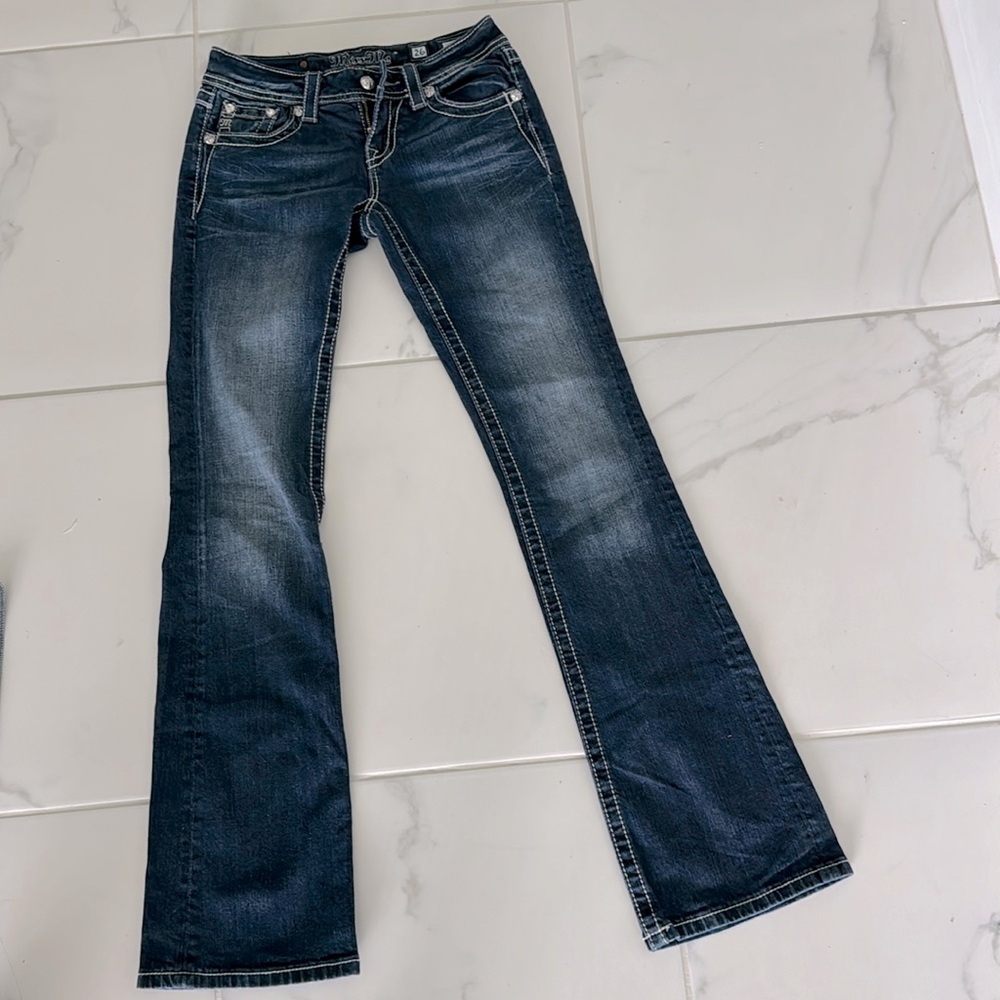 Miss me Boot cut Angel wing jeans like new - Picture 3 of 7